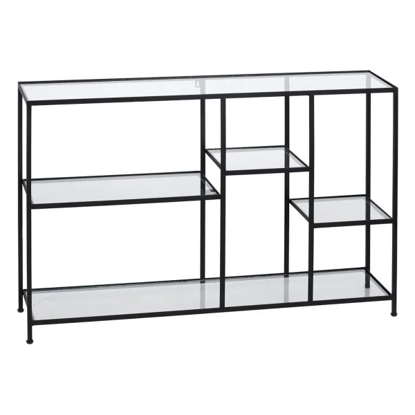 Plaukti Melns Stikls Dzelzs 110 x 26 x 74 cm