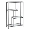 Lentyna Juoda Stiklas Geležis 65 x 25 x 110 cm