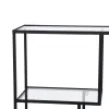 Plaukti Melns Stikls Dzelzs 65 x 25 x 110 cm