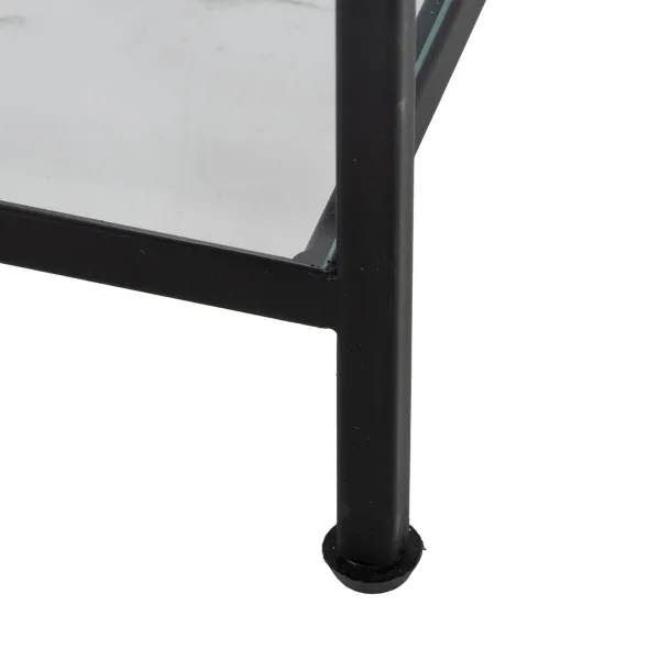Plaukti Melns Stikls Dzelzs 65 x 25 x 110 cm