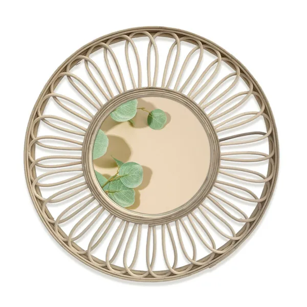 Wall mirror Versa Rattan Mirror Circular 2 x 46 x 46 cm