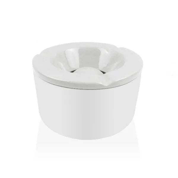 Ashtray Versa White Dolomite 11,2 x 6,2 x 11,2 cm Circular