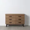 Sideboard PAUL Black Natural Iron Fir wood 120 x 41 x 77 cm