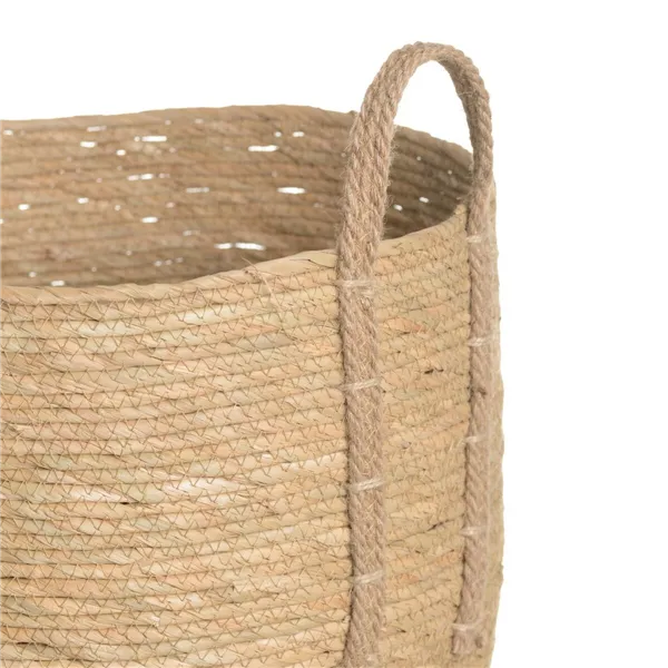 Set of Baskets Natural Rushes 42 x 42 x 48 cm (3 Pieces)