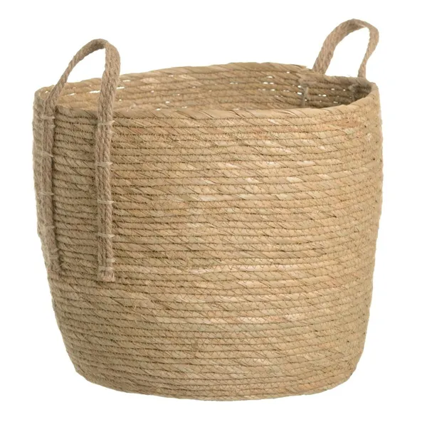 Set of Baskets Natural Rushes 38 x 38 x 33 cm (3 Pieces)