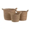 Set of Baskets Natural Rushes 33 x 33 x 26 cm (3 Pieces)