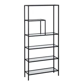 Plaukti Melns Stikls Dzelzs 70 x 23 x 161 cm