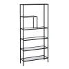 Plaukti Melns Stikls Dzelzs 70 x 23 x 161 cm