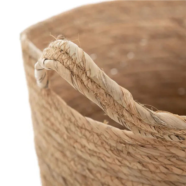 Set of Baskets Natural Rushes 33 x 33 x 38 cm (3 Pieces)