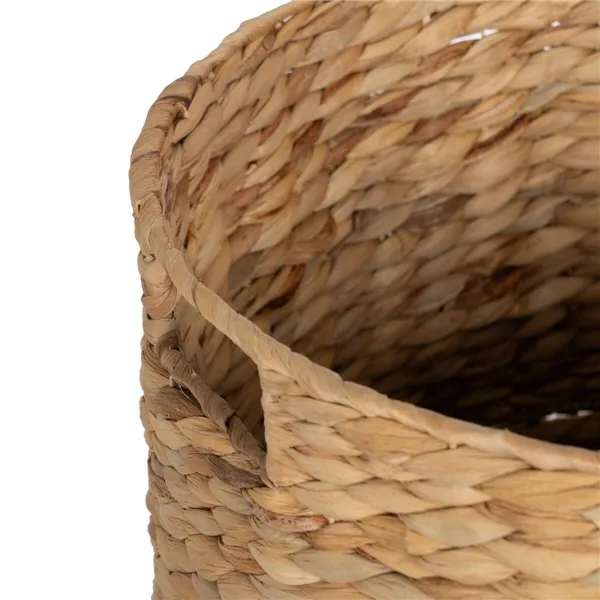 Basket Black Beige Natural Fibre 39 x 39 x 60 cm