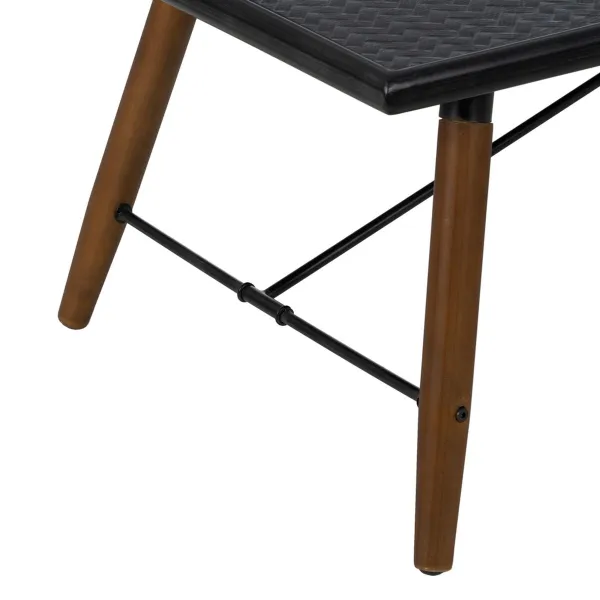 Olohuoneen pöytä OSLO Musta Luonnollinen Rauta Puu MDF 109,5 x 60 x 40,5 cm