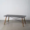 Ruokapöytä OSLO Musta Luonnollinen Puu Rauta Puu MDF 179 x 90 x 75 cm