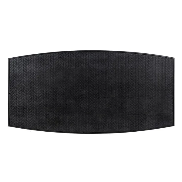Pusdienu galds OSLO Melns Dabisks Koks Dzelzs Koks MDF 179 x 90 x 75 cm