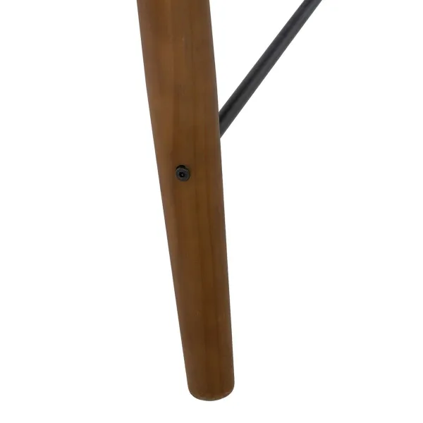 Pusdienu galds OSLO Melns Dabisks Koks Dzelzs Koks MDF 179 x 90 x 75 cm