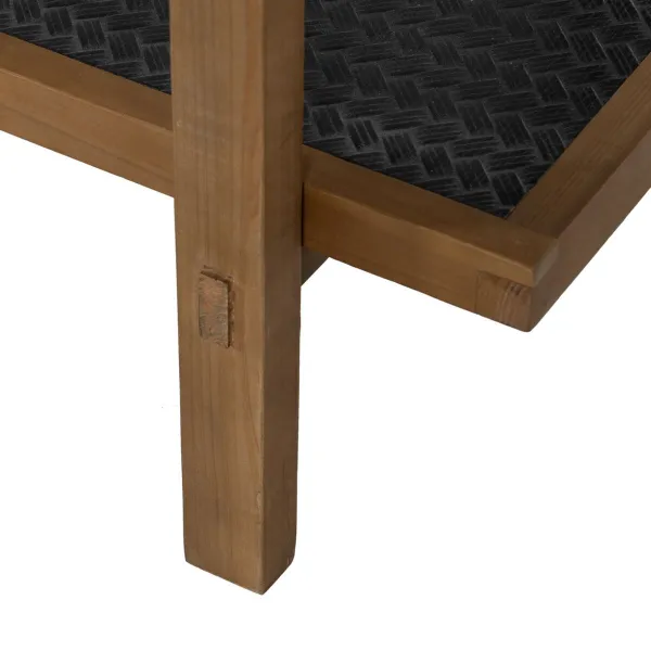 Hyllyt OSLO Musta Luonnollinen Rauta 107 x 40 x 80 cm