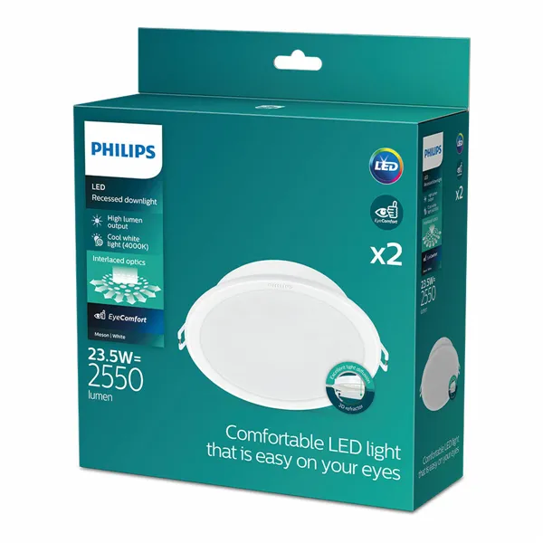 Downlight Philips Meson White 23,5 W 2550 Lm (4000 K) (2 Units)