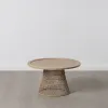 Кофейный столик Бежевый Железо ротанг 70 x 70 x 39,5 cm
