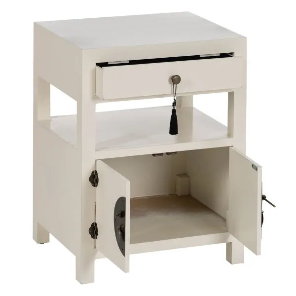 Naktsskapītis ORIENTE Balts Koks MDF 50 x 40 x 66 cm