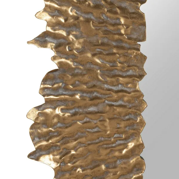 Sieninis veidrodis Auksinis 74 x 7,5 x 74 cm
