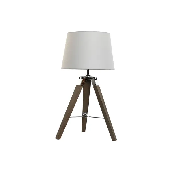 Desk lamp Home ESPRIT White Brown Wood 36 x 36 x 60 cm