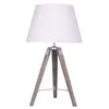 Desk lamp Home ESPRIT White Brown Wood 36 x 36 x 60 cm