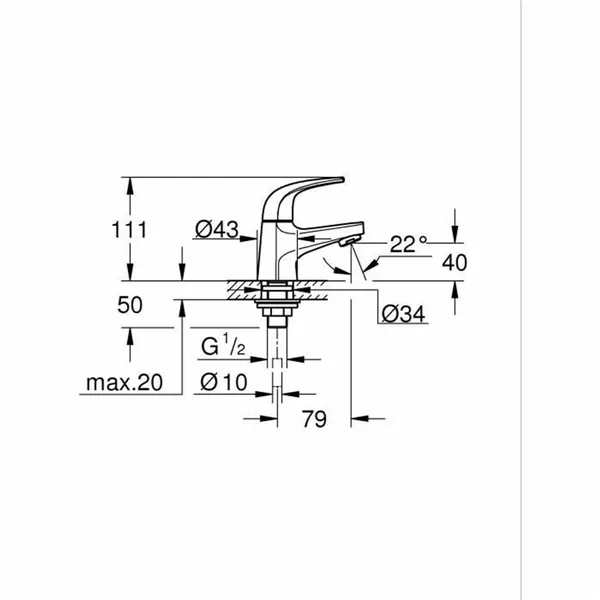 Mixer Tap Grohe 20576000 Metal