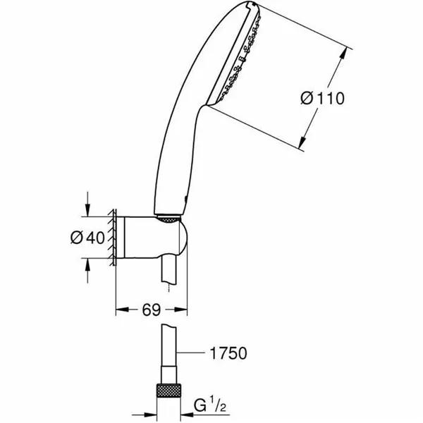 Shower Rose Grohe Plastic