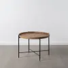 Centre Table Black Natural 80 x 80 x 55 cm