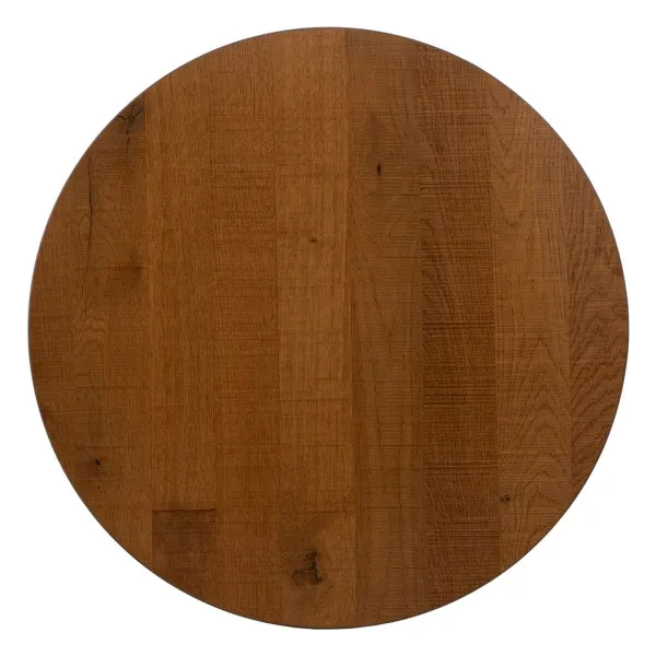 Stalas Juoda Natūralus Medžio MDF 60 x 60 x 75 cm