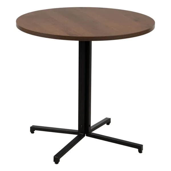 Pöytä Musta Luonnollinen Puu MDF 80 x 80 x 75 cm