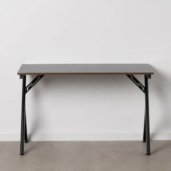 Desk MDF Wood Black Natural 120 x 60 x 75 cm