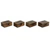 Jewelry box Home ESPRIT Brown Mango wood 15 x 10 x 6 cm (4 Units)