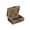 Jewelry box Home ESPRIT Brown Mango wood 15 x 10 x 6 cm (4 Units)