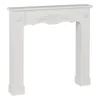 Решетка камина Белый древесина ели Деревянный MDF 105 x 17 x 103 cm