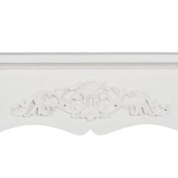 Решетка камина Белый древесина ели Деревянный MDF 105 x 17 x 103 cm