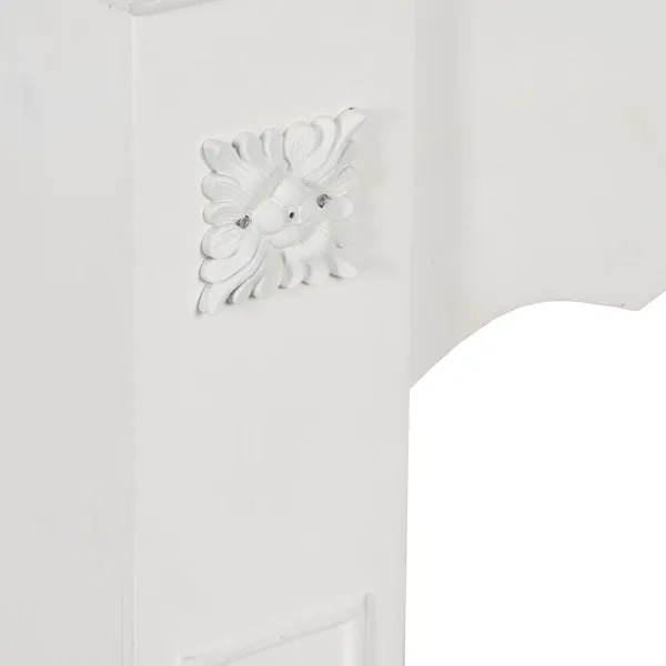 Fireplace White Fir wood MDF Wood 105 x 17 x 103 cm