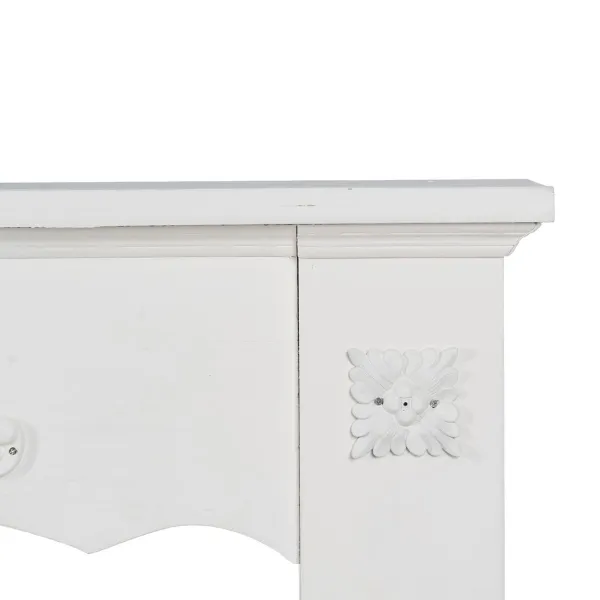 Fireplace White Fir wood MDF Wood 105 x 17 x 103 cm