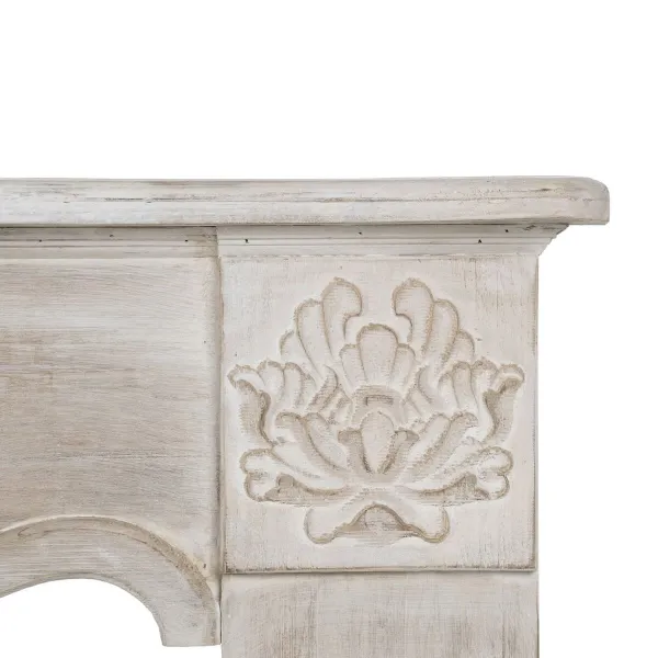 Fireplace Beige Fir wood MDF Wood 116 x 20 x 102 cm