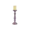 Candle Holder Home ESPRIT Metal Mango wood Shabby Chic 12 x 12 x 34 cm