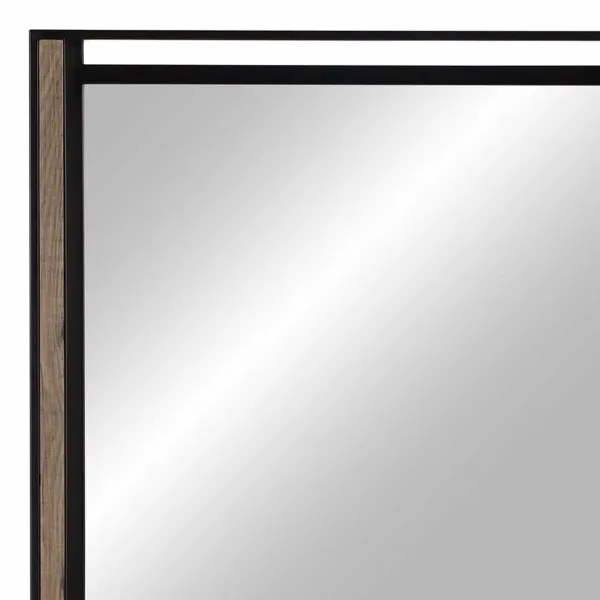 Sieninis veidrodis NUDE Juoda Rusvai gelsva 70 x 2 x 70 cm