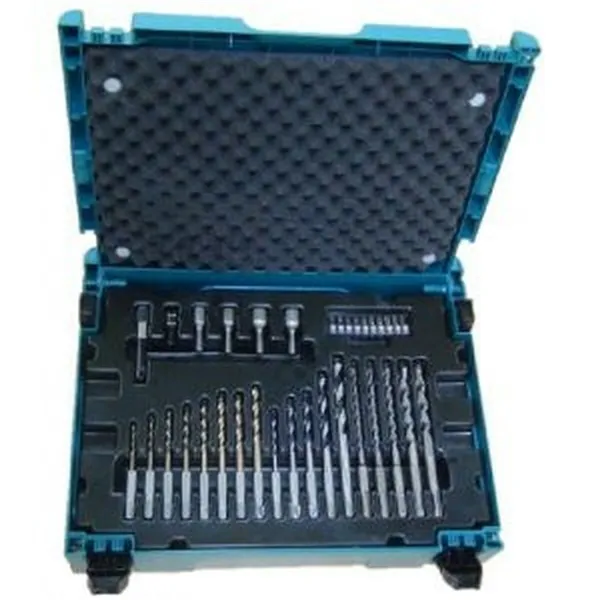 Set of drill and screwdriver bits Makita B-69478 Drill bit carrier Aluminium 65 Pieces