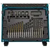 Set of drill and screwdriver bits Makita B-69478 Drill bit carrier Aluminium 65 Pieces