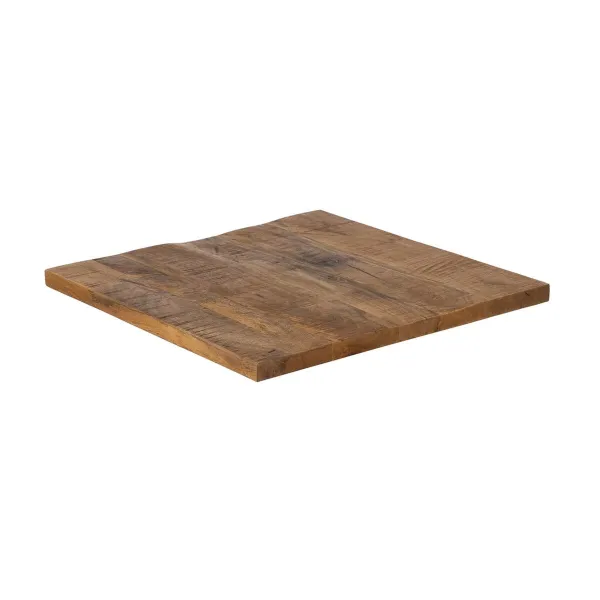Table top Kvadratai Rusvai gelsva Mango mediena 60 x 60 x 3 cm