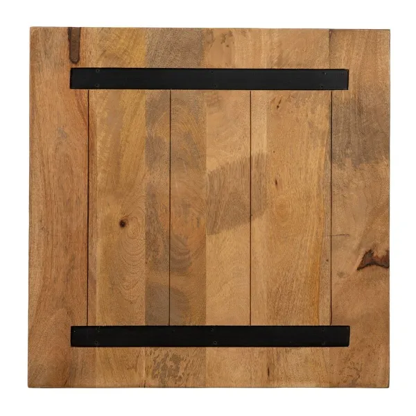 Table top Kvadratai Rusvai gelsva Mango mediena 70 x 70 x 3 cm