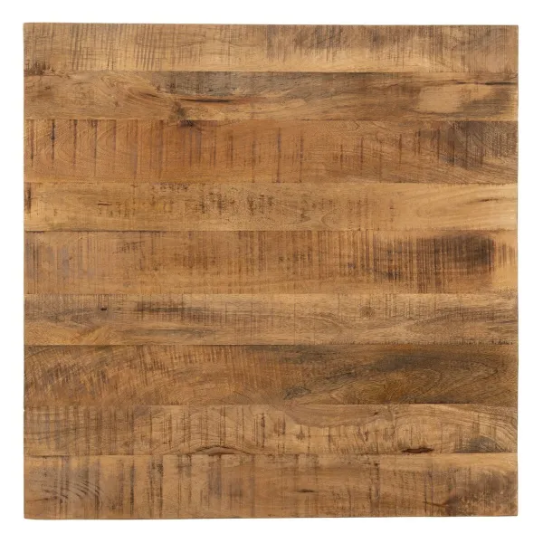 Table top Kvadratai Rusvai gelsva Mango mediena 80 x 80 x 3 cm