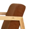 Кресло-качалка Коричневый Бежевый древесина каучукового дерева Ткань 60 x 83 x 72 cm