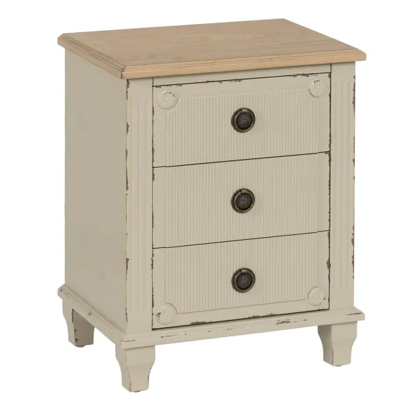 Yöpöytä Kerma Luonnollinen Kuusi Puu MDF 48 x 36 x 61 cm