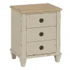 Nightstand Cream Natural Fir wood MDF Wood 48 x 36 x 61 cm