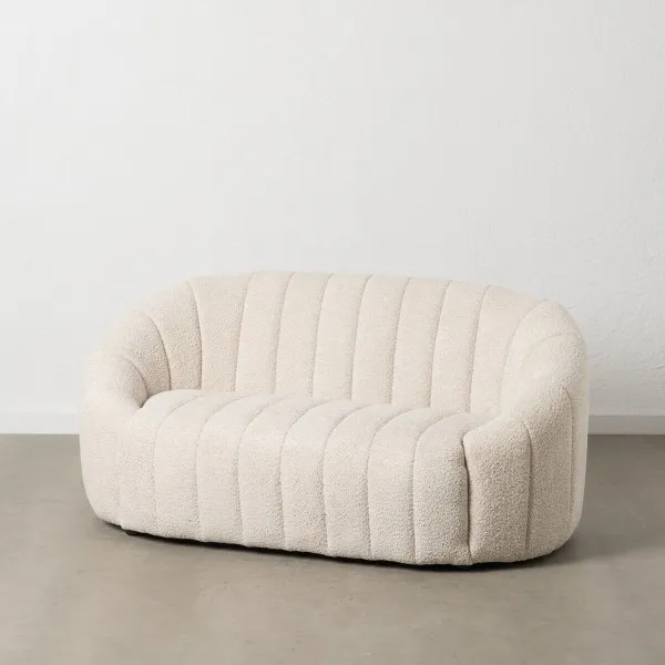 Sohva Beige Polyesteri Rauta 146 x 84 x 66 cm