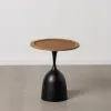 Вспомогательный столик Чёрный Позолоченный 50 x 50 x 57 cm